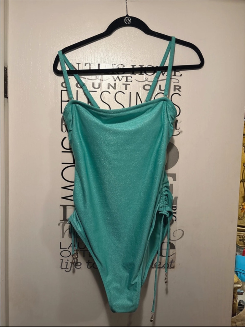 Shade & Shore Teal Shimmer One-Piece Swimsuit